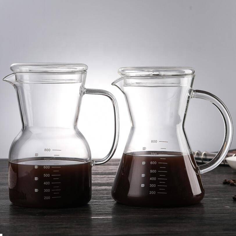 high borosilicate heat resiseant coffee maker  glass coffee pot with filter