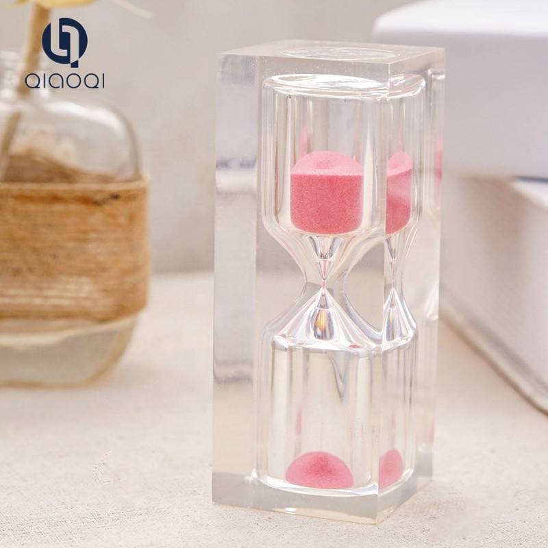 Factory Cheap Hot Small Glass Teapot - 2019 small pink sand 1 2 3 5 minutes board game acrylic hourglass sand timer products sand watch with logo – Qiaoqi