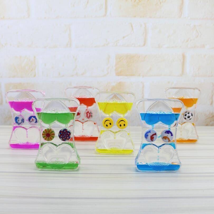custom craft gift acrylic  liquid hour glass timer