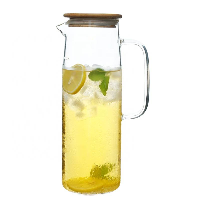 Exported high quality borosilicate glass water jug hot and cold water glass tea pot