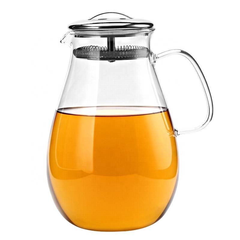 High quality borosilicate glass drinking water pot clear glass cooking pot