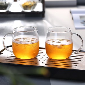 High borosilicate tea cup heat-resistant breakfast cup glass water cup transparent mug coffee cup milk cup