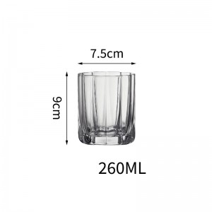 Simple vertical pattern cocktail cup good-looking juice drink glass casual coffee mug home water cup