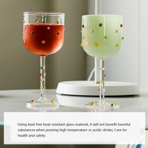 Internet celebrity ins style creative colorful jelly beans high-value wine glass goblet red wine cup glass foreign wine cup