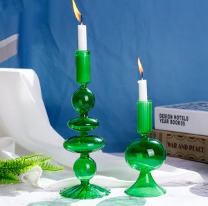 Creative glass candle holder home decor Colorful candle ware decoration