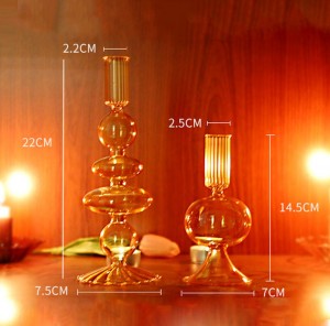 Creative glass candle holder home decor Colorful candle ware decoration
