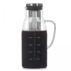 Glass coffee pot wholesale teapot filter coffee cold brew pot large capacity sharing cold brew coffee pot
