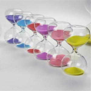 Transparent Glass custom Sand color Clock Hourglasses Sand Timer 3min 15min 30min Hourglass sand watch