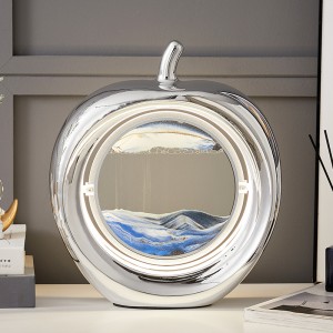 Creative quicksand painting apple table lamp ornament home gift gold and silver fashion romantic decorations ambient light night light