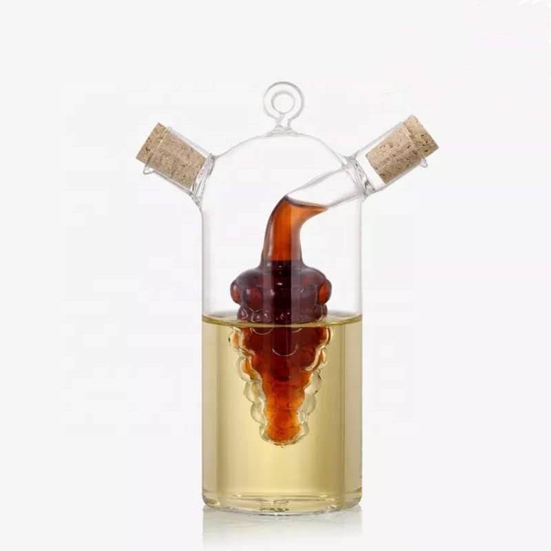 Creative Borosilicate Clear Kitchen Cooking Glass Bottle For Vinegar Oil Cruet