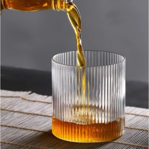 Vertical glass cup,straight height borosilicate glass juice mousse cup