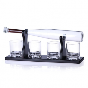 Baseball-shaped whiskey glass bottle set hot vodka brandy frosted wine glass bottles