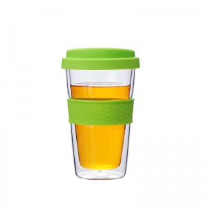 Good Quality Shackleton Whisky Glass - coffee keep cups silicon lids keep warm cup glass coffee cup with silicone lid – Qiaoqi