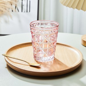 European color plaid creative whiskey glass hand-made glass cup with gift box