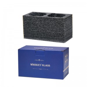 European color plaid creative whiskey glass hand-made glass cup with gift box