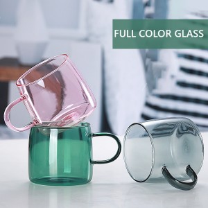 Colorful high borosilicate glass cup