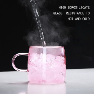 Colorful high borosilicate glass cup