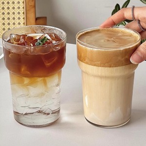 Simple iced Americano cup High borosilicate Pyrex water cup Latte juice milk tea cup