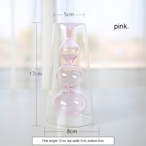 Nordic simple double stained glass vase creative tabletop decoration hydroponic flower device