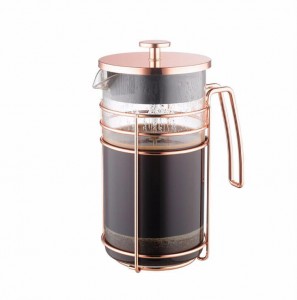 Qiaoqi 2021 Wholesale Fashionable Travel Private Label Coffee Maker French Press With Wooden lid
