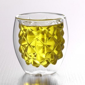 Adiabatic Fruit-shaped Double Wall Glass Mug Modern Drinking Glass Cup