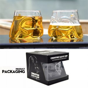 Creative Star Wars peripheral hand-blown high borosilicate glass transparent beer mug 3D Darth Vader shape cup with handle