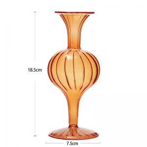 Home decor Classic amber glass vases, hand blown vertical glass vases