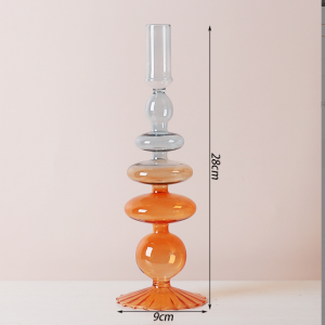 Customizable Color Nordic Glass Candlestick and Candle Holder Other Candle Holders