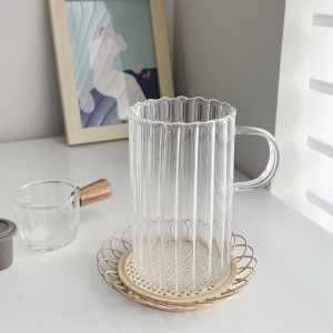 Simple vertical milk cup high borosilicate Pyrex glass drink cup latte juice milk tea cup