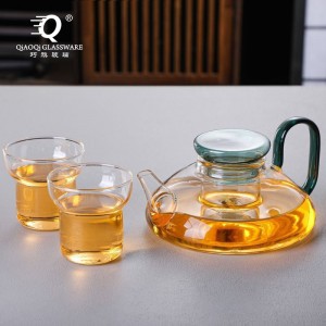 Light luxury stained glass teapot wholesale simple home coffee maker