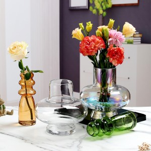 Creative fashion stained glass vase retro simple home decoration