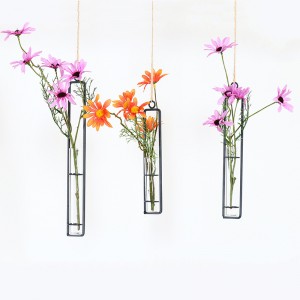 Transparent hanging test tube flower arrangement flask simple home decoration