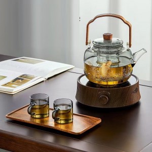 borosilicate transparent clear glass teapot