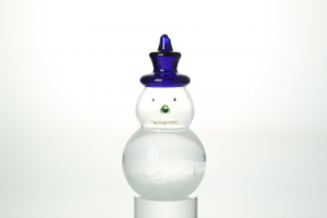 Hot selling Cute Christmas Snowman-shaped Weather Bottle Glass Storm Bottle