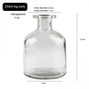 Colored transparent glass vase small mouth glass jar home crafts decoration