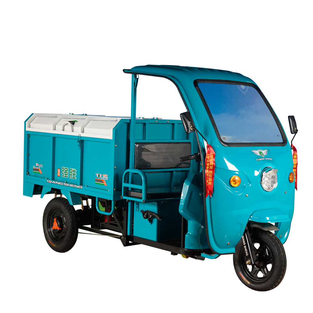 ECO friendly electric tricycle closed cargo box electric tricycle truck for garbage delivery for adults