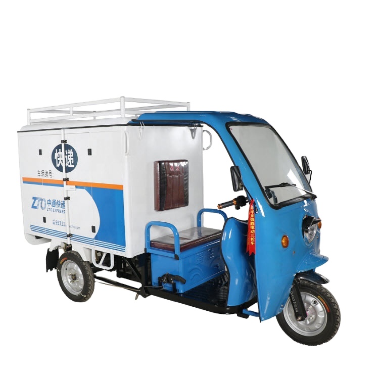 Closed electric tricycle battery delivery electric tricycle with cargo box and e trike loader rickshaw for sale
