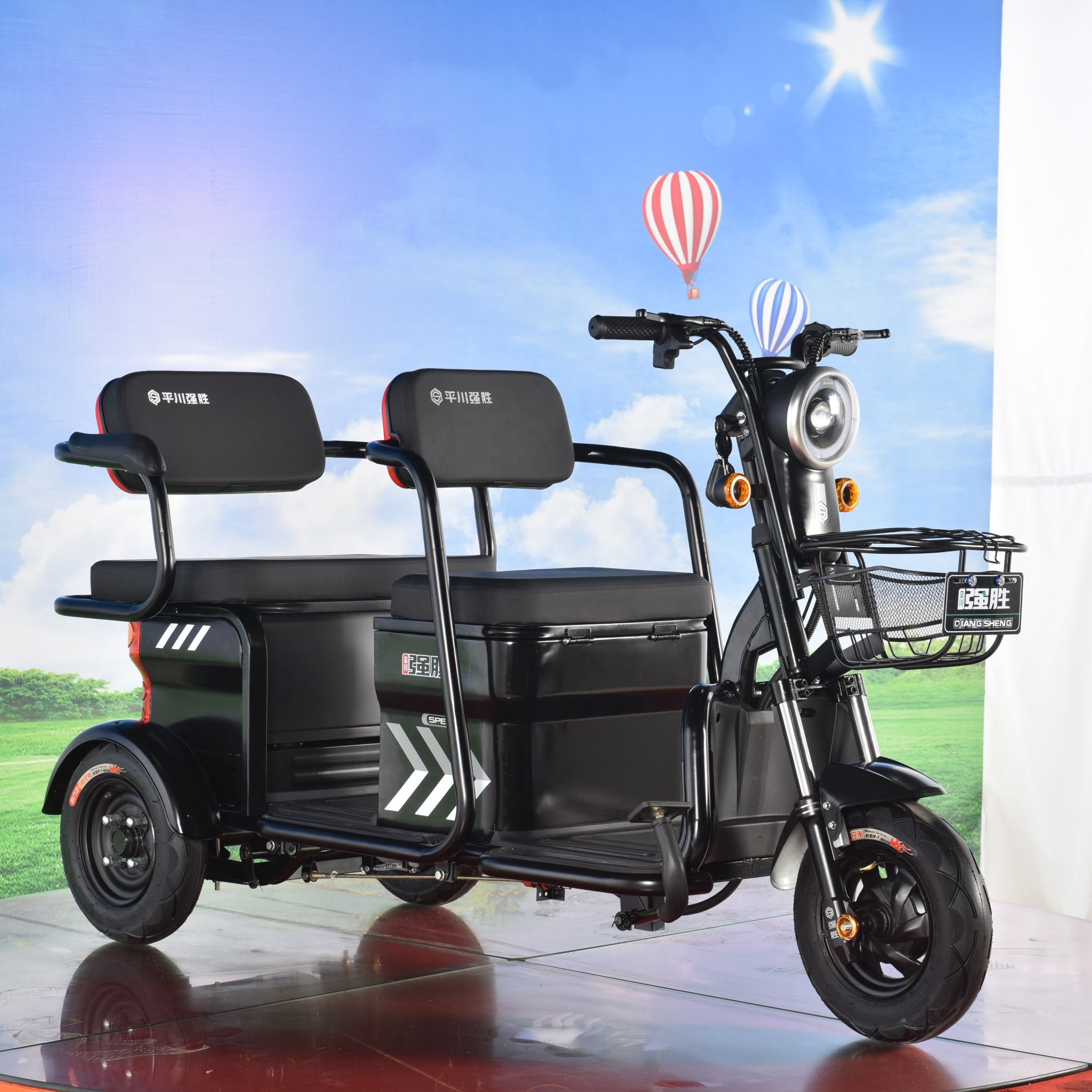 QSD E rickshaw passenger electric tricycle smaller electric city scooter rickshaw for disabled