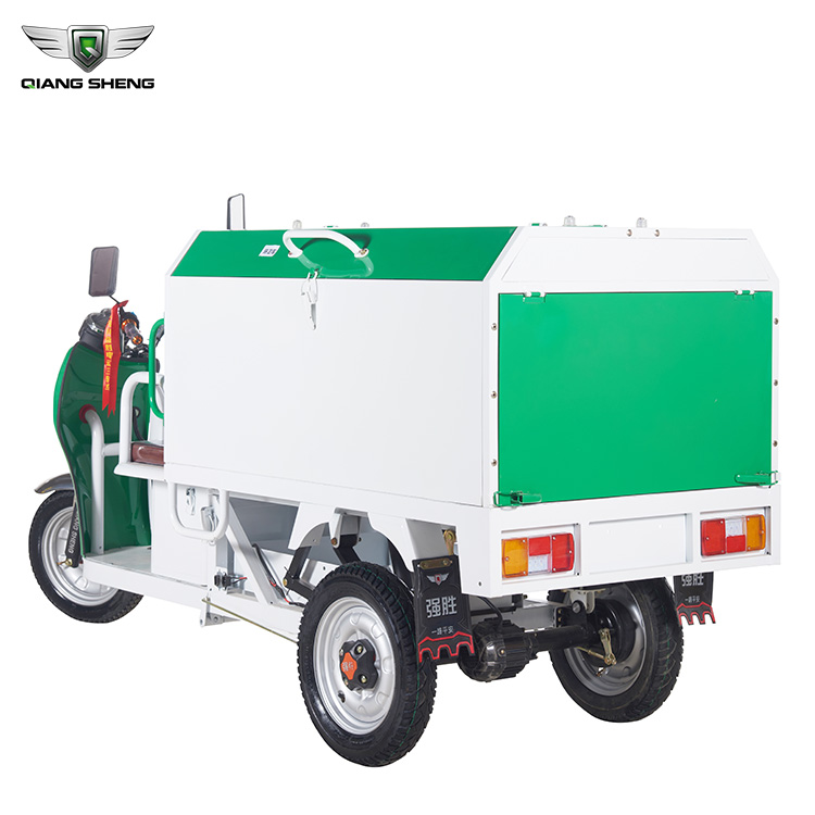 Electric garbage tricycle three wheel trash collection tricycle for public cleaning services