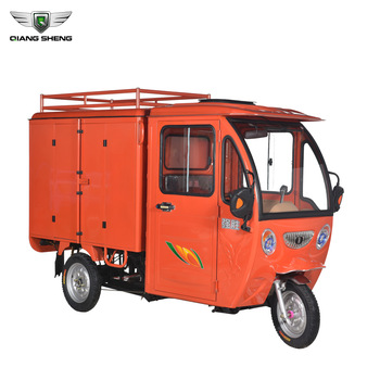 Closed Express use vehicle for package by green power electric tricycle with high Loading Capacity three wheels trike