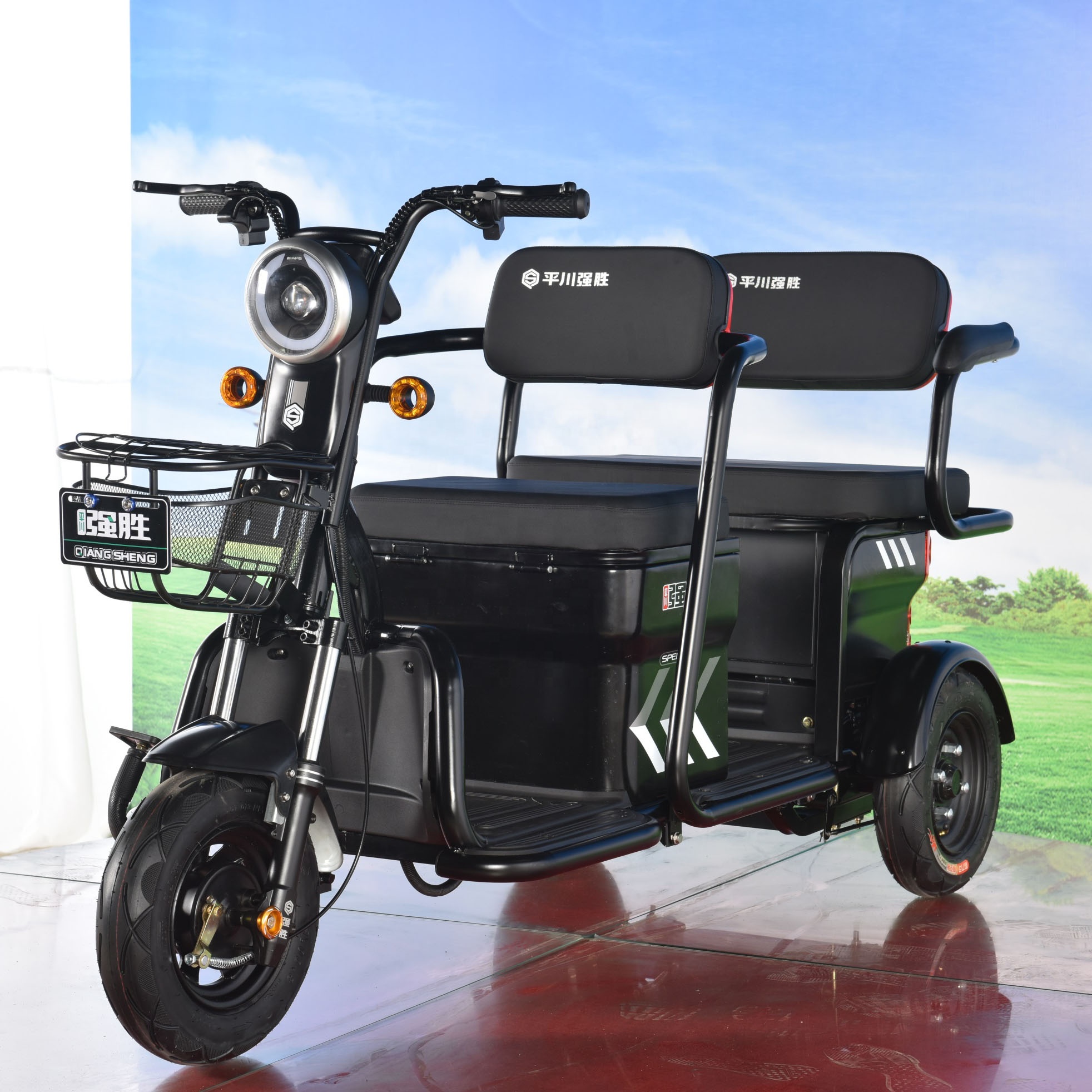 China Wholesale Qiangsheng Electric Tricycle Factory Manufacturers - China cheap price two passenger seat mini tuk tuk auto tricycle manufacturer – Qiangsheng