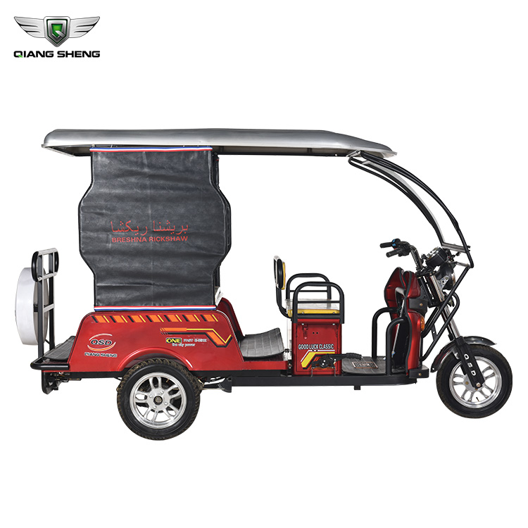 low noise green energy electric tricycle rickshaw three wheel trike tuk tuk for carrying passengers