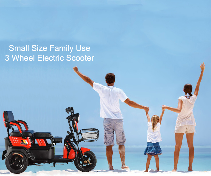 70cm Width Family Use 3 People Electric Tricycles 650W 12AH 20AH 32AH Shape Changing for Cargo Transportation