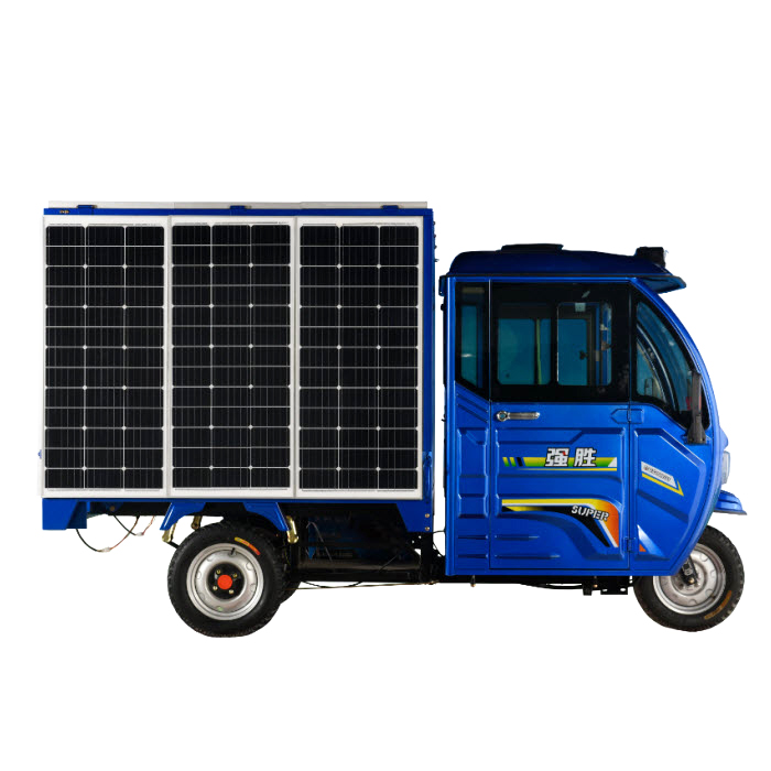 Solar panel electric tricycle cargo loader e rickshaw with solar panels for adults
