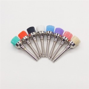 High quality latch type disposable prophy nylon bristle brushes for dental polishing use