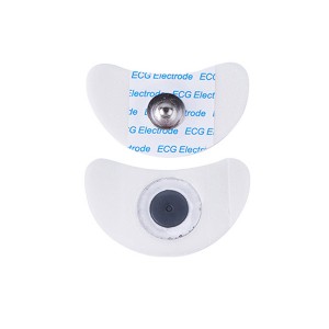Special Design for Electrode Pad - 40*22MM Crescent Medical-Use ECG Electrodes With Button – Quanding