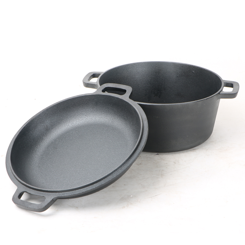 Manufacturer for Iron Casserole Dish - Cast iron frying pan with cover – Quleno