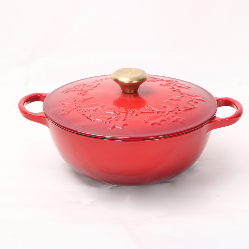 High quality cast iron colorful enamel casserole pot stewpot