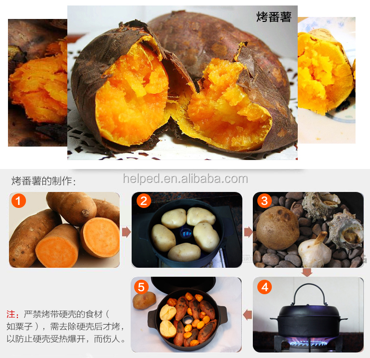 Chinese wholesale Meatball Manufacturing Process - Cast iron pot baked sweet potato – Quleno