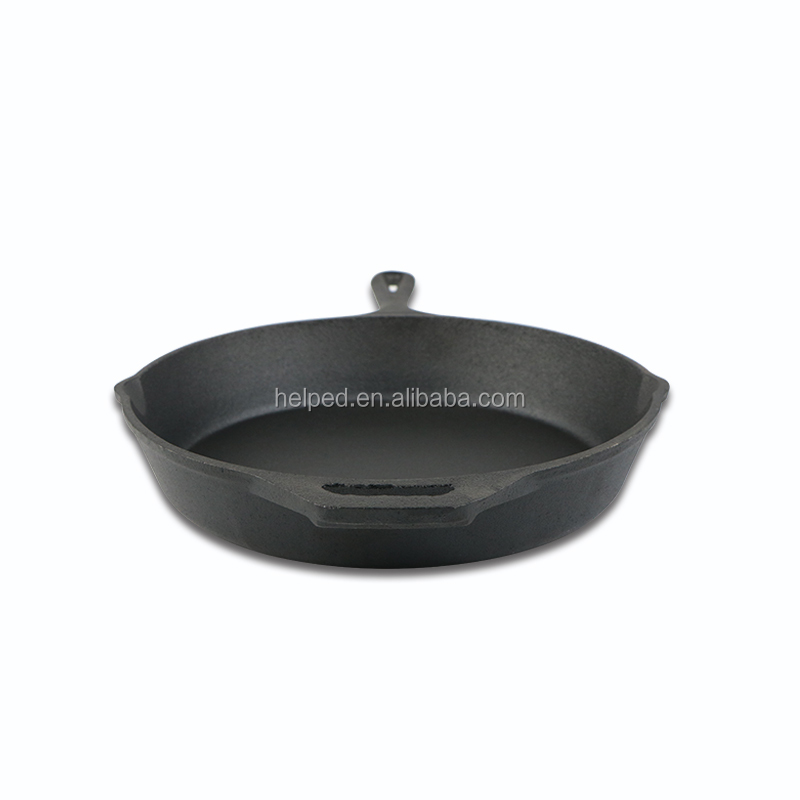 Wholesale Price China Pet Food Processing Machine - preseasoned cast iron fry pan with two ears for hot price – Quleno